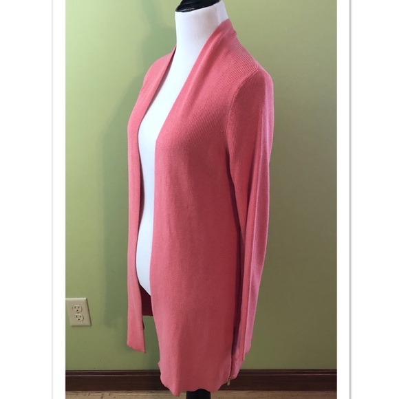 Talbots Coral Open Cardigan w Pockets Size Small - Picture 2 of 7